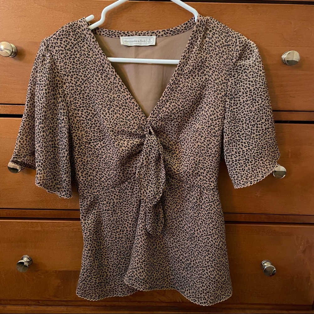 Abercrombie and Fitch Cheetah Print Top